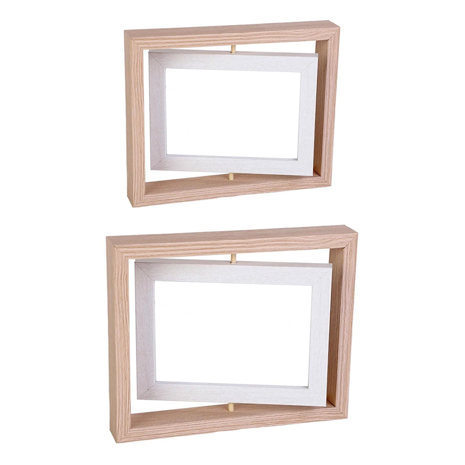 Engraved Wood Frame - กรอบรูปแบบหมุนได้ตกแต่งด้วยกรอบรูปลอยทำจากไม้แบบ DIY สำหรับงานแต่งงานเดสก์ท็อปวันเกิดของเด็กทารกลูกสาววาเลนไทน์