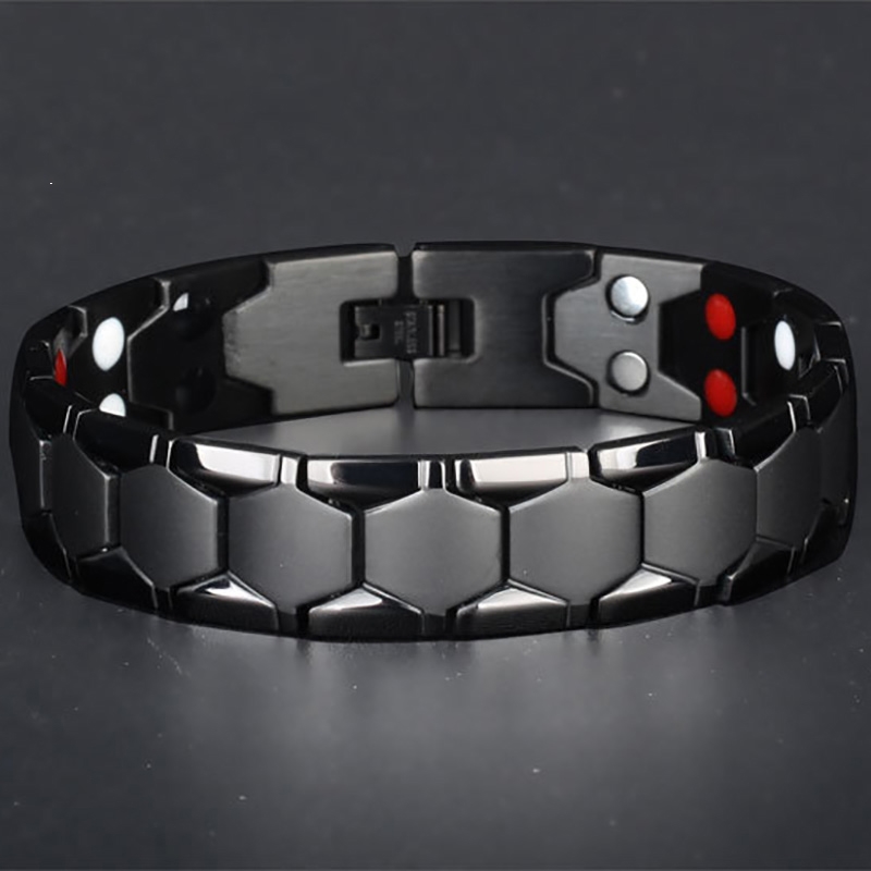 Coordinates Bracelet - เครื่องประดับบุรุษ Anti-Fatigue Healing Hematite ลูกปัดแม่เหล็กสร้อยข้อมือ Therapy