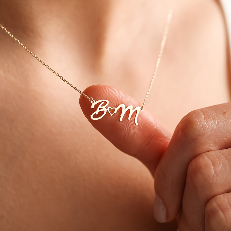 Name Necklace Custom - CUSTOM ชื่อสร้อยคอผู้หญิงกันน้ําสแตนเลสส่วนบุคคลสร้อยคอที่กําหนดเองป้าย Charm เครื่องประดับ COLLAR Femme