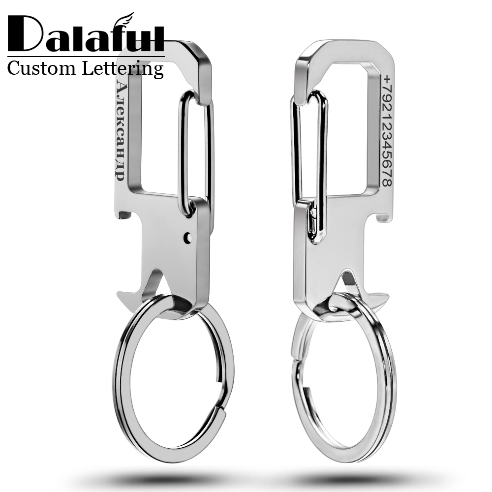 Initial Ring Custom - สแตนเลสสตีลส่วนบุคคลของขวัญพวงกุญแจตัวอักษรที่กำหนดเองแฟชั่น Key Chain ผู้ถือแหวนสำหรับชายพวงกุญแจ K428