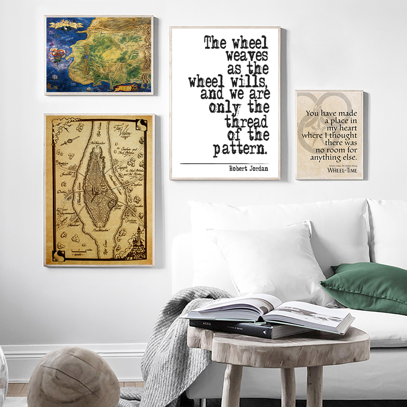 Custom Star Map - The Wheel of Time แผนที่โปสเตอร์พิมพ์ Westlands