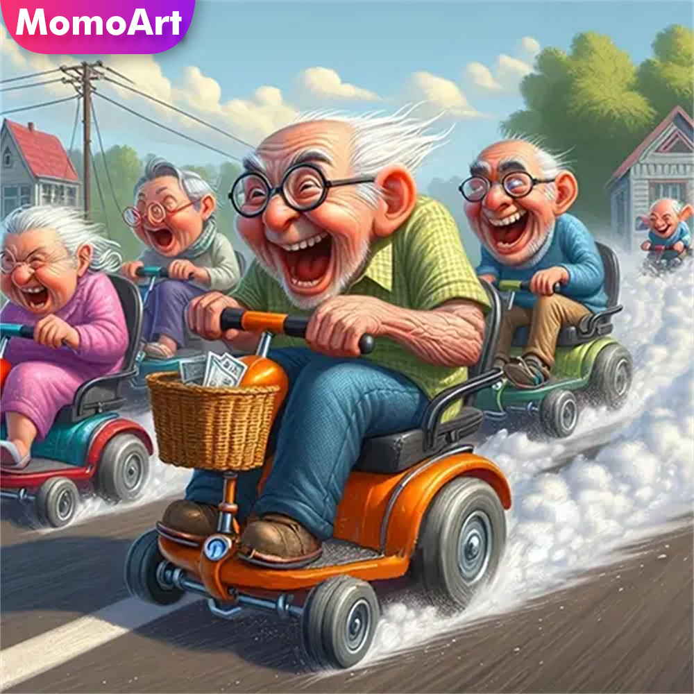 Photo Mosaic Print - Momoart 5D DIY เพชรโมเสค Old Man