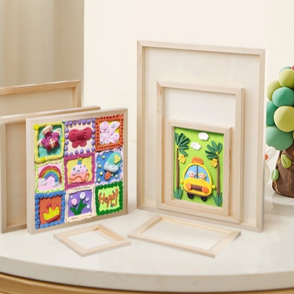 งานฝีมือไม้ กรอบรูปไม้เปล่าสำห - Engraved Wood Frame บทวิจารณ์และราคา