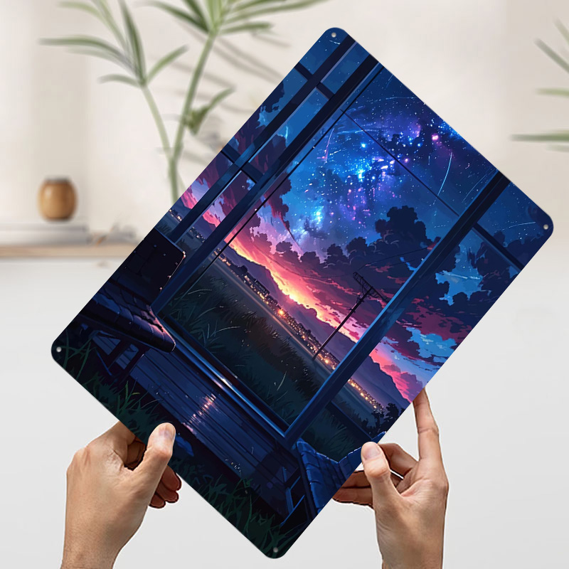 โปสเตอร์ภาพพิมพ์วิวหน้าต่างอนิ - Custom Night Sky บทวิจารณ์และราคา
