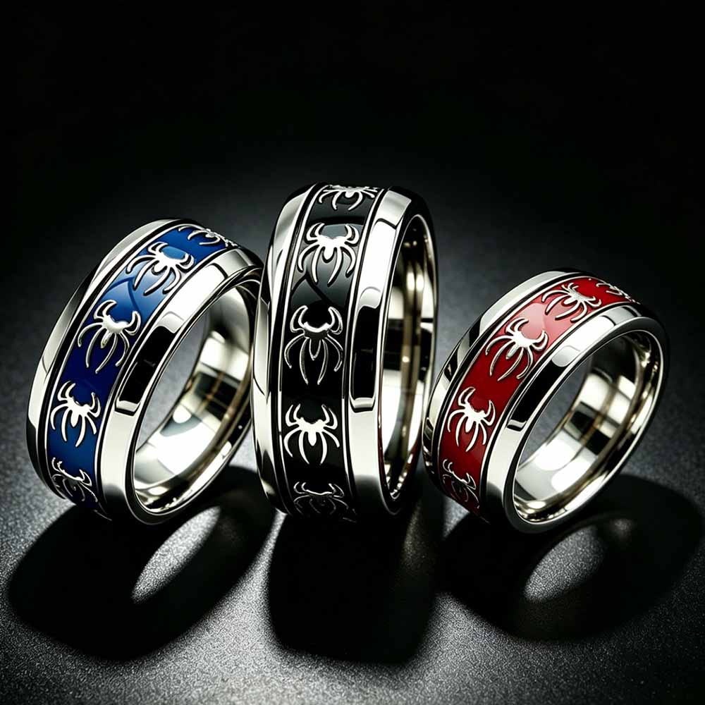 แหวนสไตล์วินเทจพังก์ลายแมงมุม  - Initial Ring Custom บทวิจารณ์และราคา