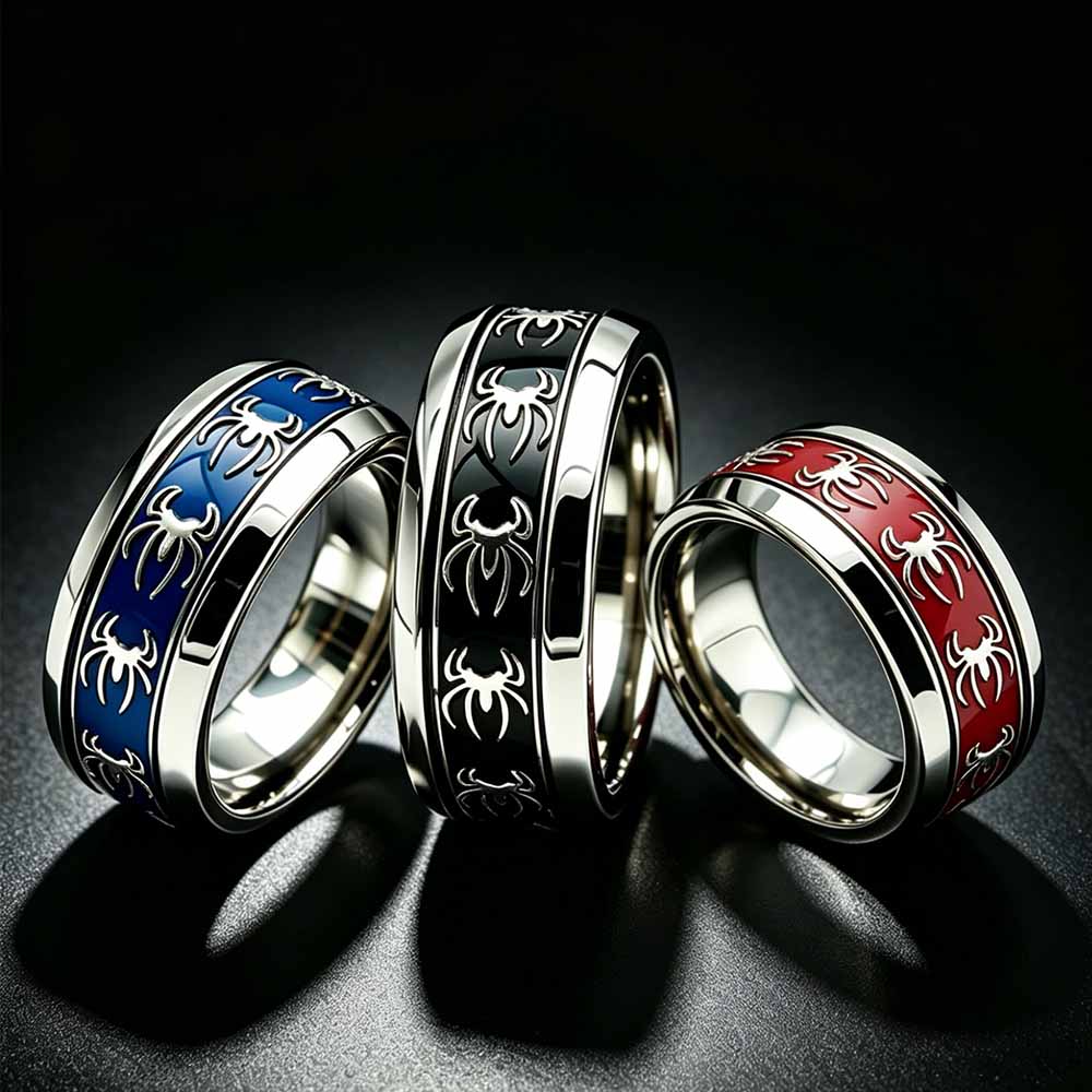 แหวนสไตล์วินเทจพังก์ลายแมงมุม  - Initial Ring Custom บทวิจารณ์และราคา
