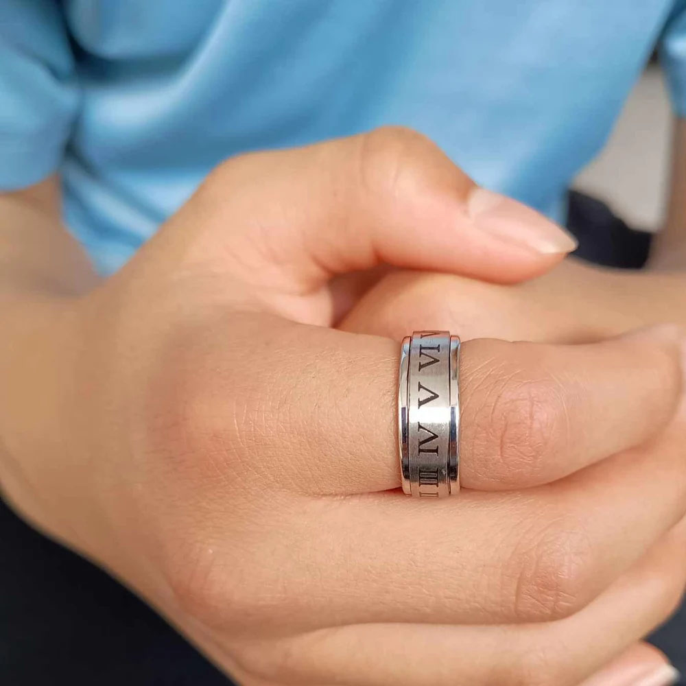 แหวนสแตนเลสสตีลสลักชื่อแบบกำหน - Initial Ring Custom บทวิจารณ์และราคา