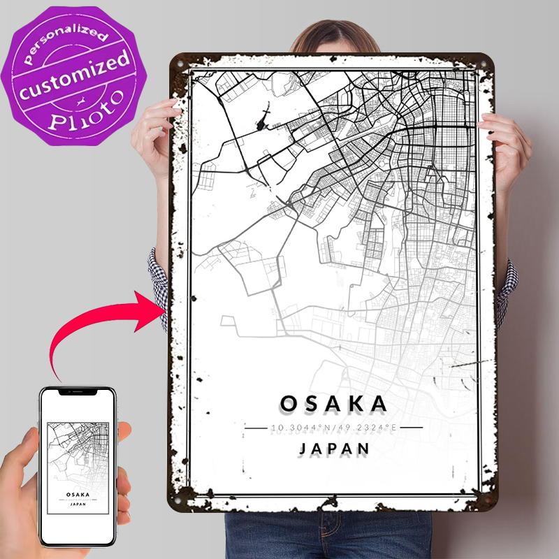 แผนที่โอซาก้า 3 มิติ พิมพ์ลายบ - Custom Map Poster บทวิจารณ์และราคา