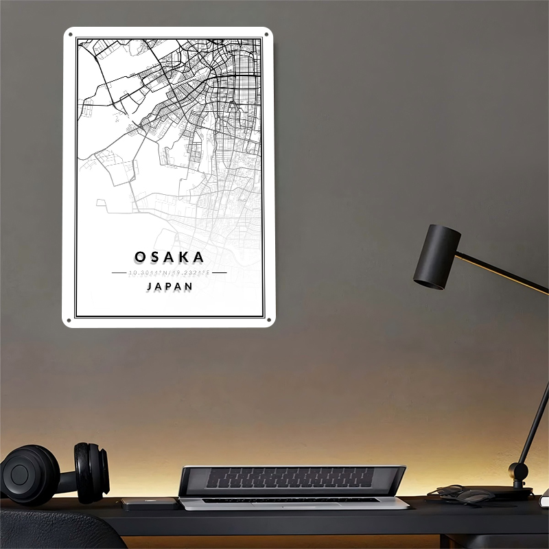 แผนที่โอซาก้า 3 มิติ พิมพ์ลายบ - Custom Map Poster บทวิจารณ์และราคา