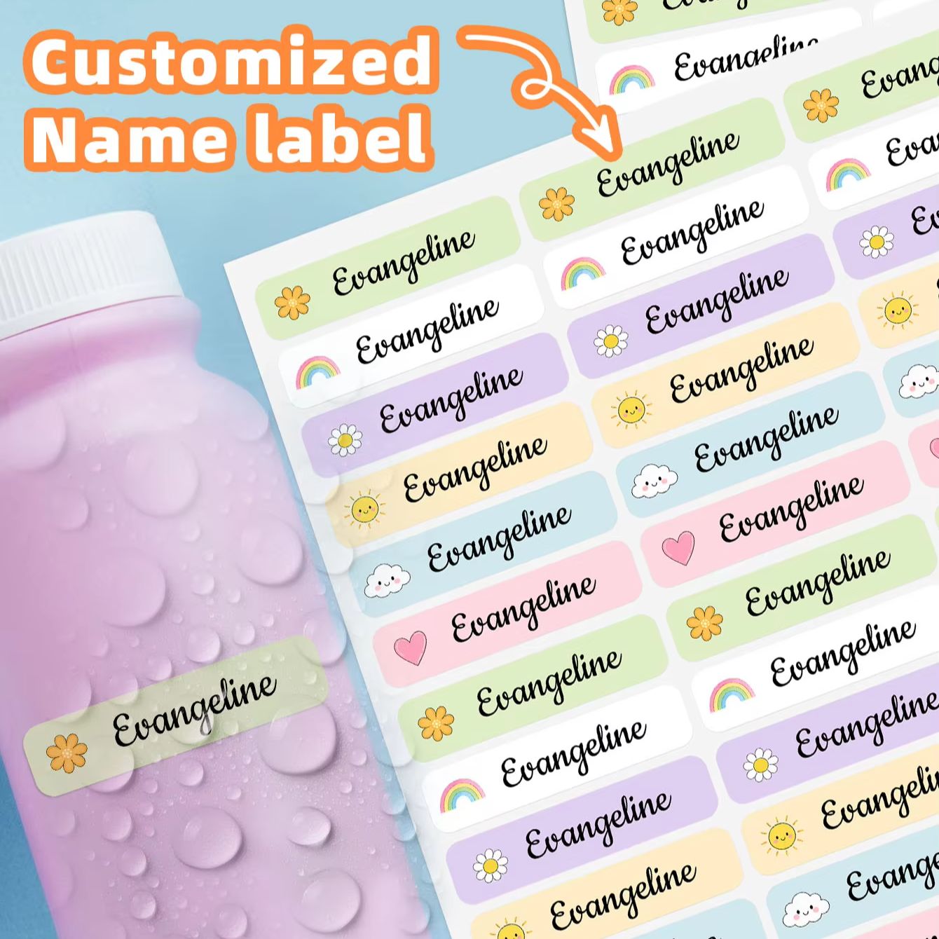 สติกเกอร์ชื่อแบบกำหนดเอง 1-220 - Personalized Name Box บทวิจารณ์และราคา