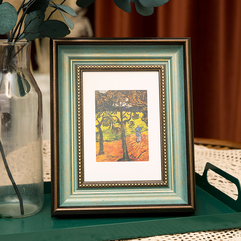 วินเทจ 6/7/10 นิ้วกรอบรูปโบราณ - Engraved Wood Frame บทวิจารณ์และราคา