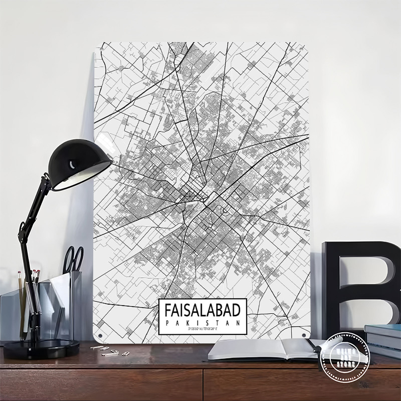แผนที่เมืองฟัยซาลาบาด ประเทศปา - Custom Map Poster บทวิจารณ์และราคา