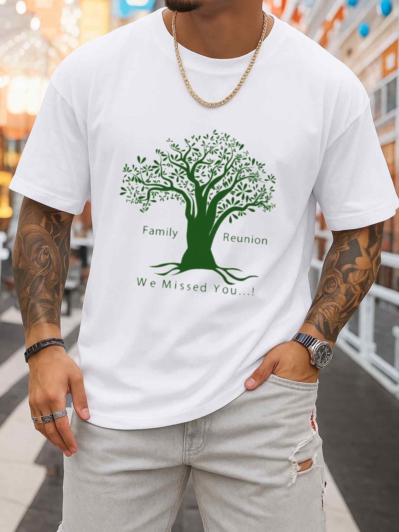 เสื้อยืดคอกลมลายต้นไม้แห่งครอบ - Family Tree Print บทวิจารณ์และราคา