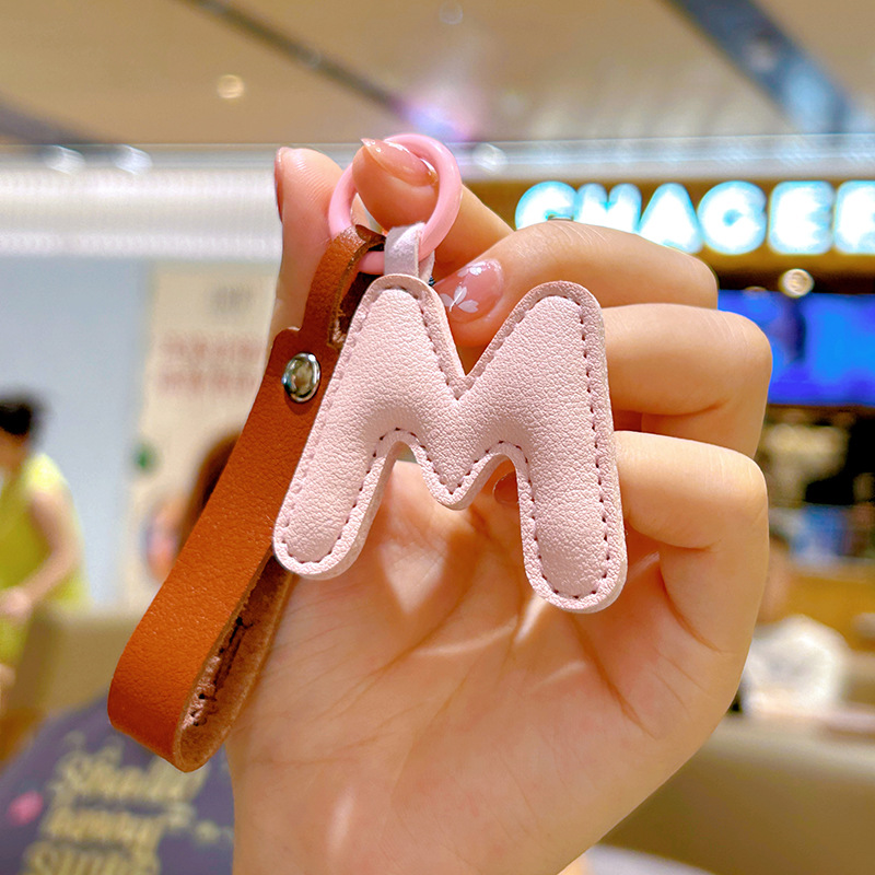Creative PU หนัง 26 ตัวอักษรพว - Monogram Keychain Leather บทวิจารณ์และราคา