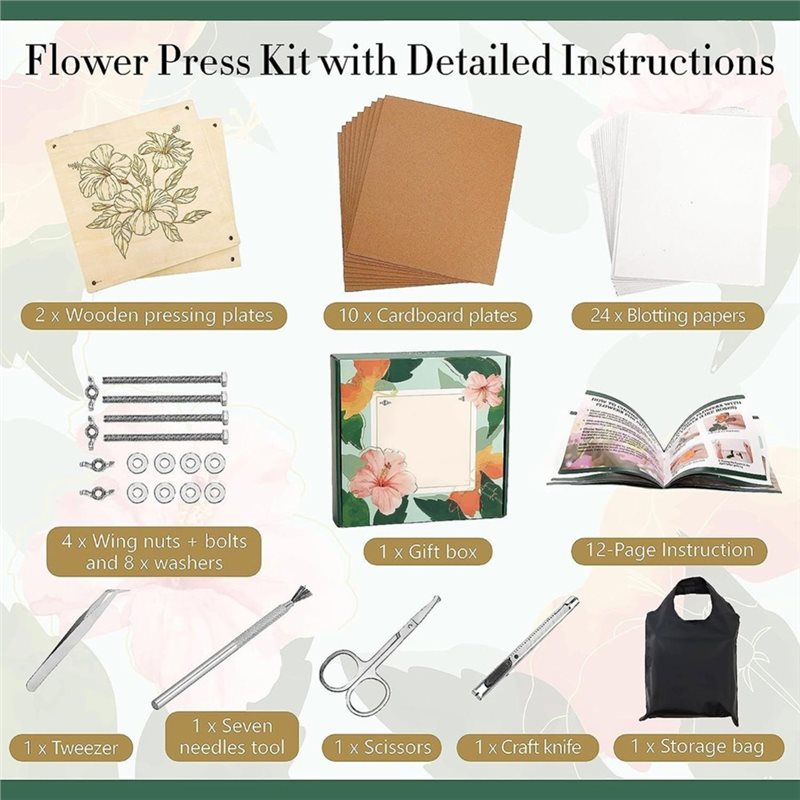 ชุดอุปกรณ์กดดอกไม้ CQMF ดีไซน์ - Dried Flower Bookmark บทวิจารณ์และราคา