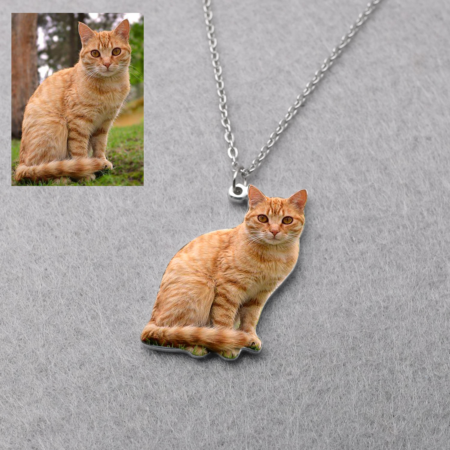 สร้อยคอรูปสัตว์เลี้ยงแบบกำหนดเ - Pet Portrait Custom บทวิจารณ์และราคา