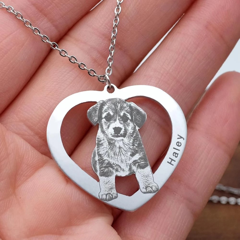 สร้อยคอรูปสัตว์เลี้ยงแบบกำหนดเ - Pet Portrait Custom บทวิจารณ์และราคา