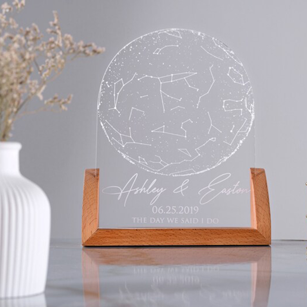 แผนที่ดวงดาวแบบกำหนดเองตามวันท - Custom Star Map บทวิจารณ์และราคา