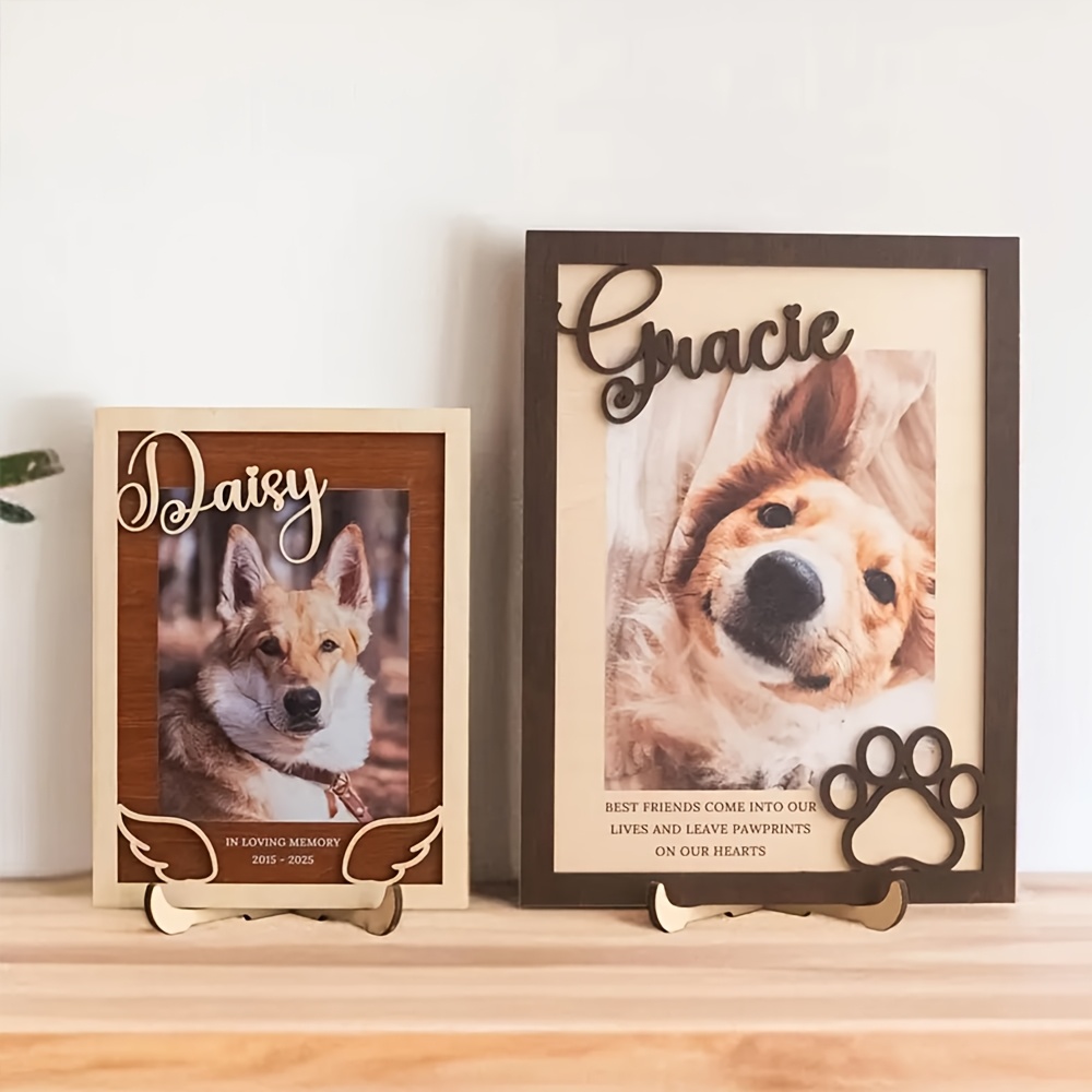 กรอบรูปไม้สำหรับสัตว์เลี้ยงแบบ - Engraved Wood Frame บทวิจารณ์และราคา
