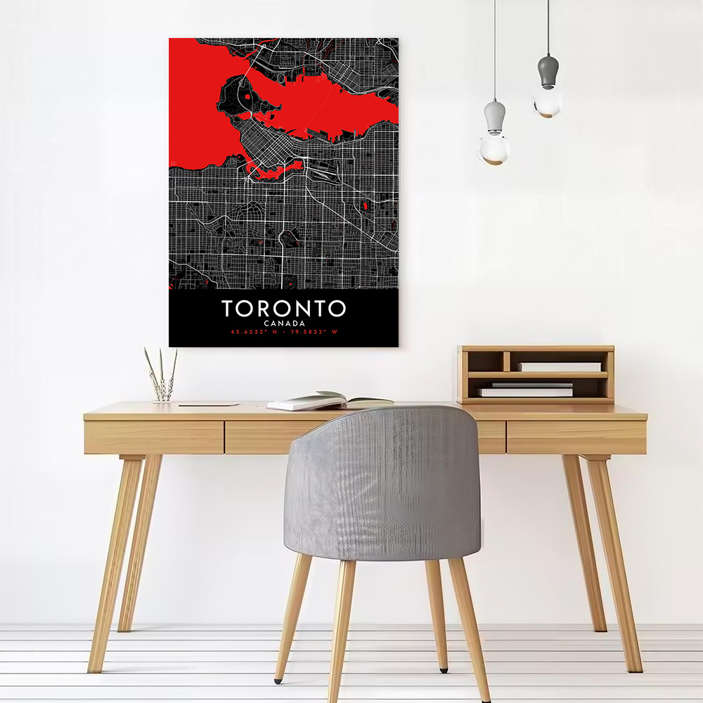 โปสเตอร์ภาพพิมพ์บนผ้าใบ Toront - Custom Map Poster บทวิจารณ์และราคา