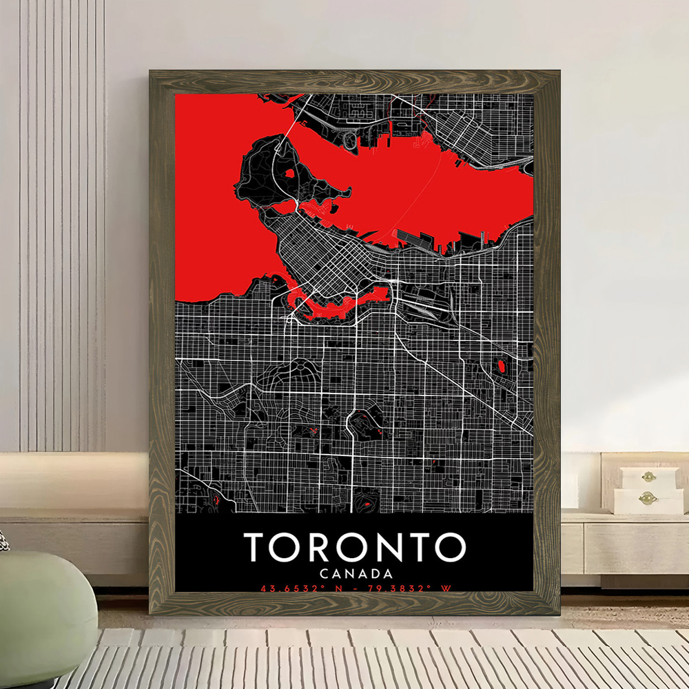 โปสเตอร์ภาพพิมพ์บนผ้าใบ Toront - Custom Map Poster บทวิจารณ์และราคา