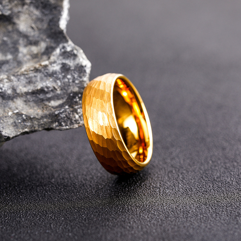 Hammered Multi-faceted แหวนไทเ - Initial Ring Custom บทวิจารณ์และราคา
