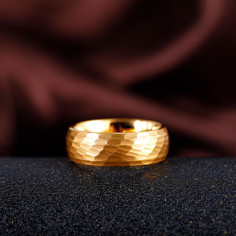 Hammered Multi-faceted แหวนไทเ - Initial Ring Custom บทวิจารณ์และราคา