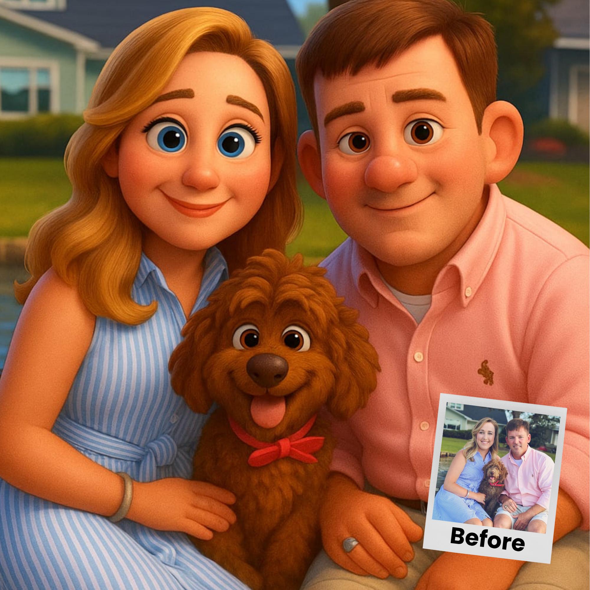ภาพพิมพ์บนผ้าใบลายการ์ตูนแบบปร - Pet Portrait Custom บทวิจารณ์และราคา