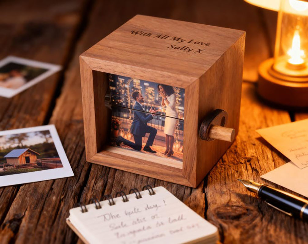 กล่องภาพถ่ายแบบพลิกได้พร้อมแอน - Custom Photo Book บทวิจารณ์และราคา