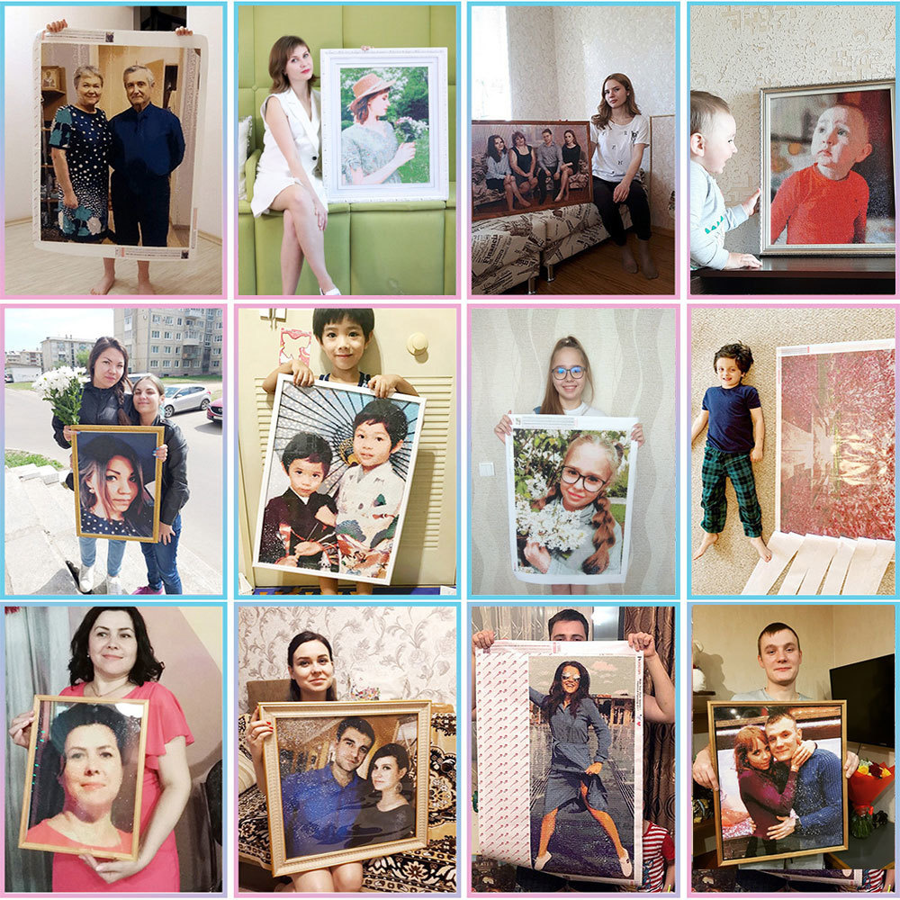 HUACAN โมเสกเพชรภาพที่กำหนดเอง - Photo Mosaic Print บทวิจารณ์และราคา