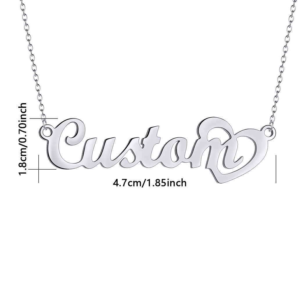 สร้อยคอพร้อมจี้สเตนเลสสตีลสำหร - Name Necklace Custom บทวิจารณ์และราคา