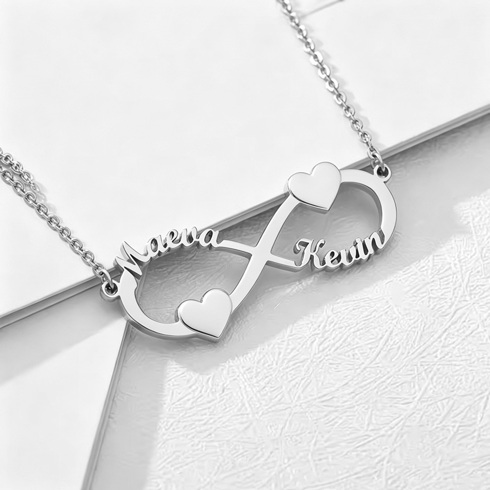 สร้อยคอชื่อสั่งทำ จี้รูปหัวใจอ - Name Necklace Custom บทวิจารณ์และราคา