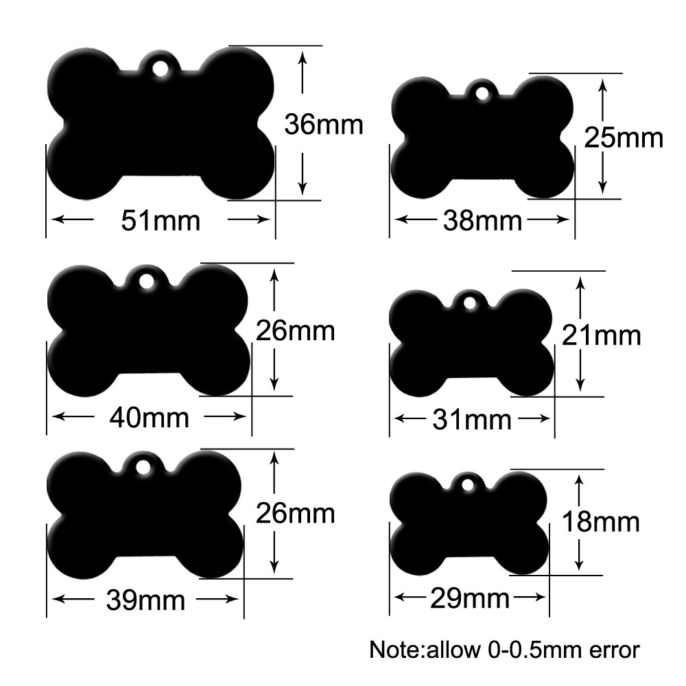 ขายส่ง 20 pcsสุนัขแท็กIDสัตว์เ - Pet Portrait Custom บทวิจารณ์และราคา