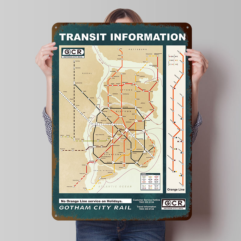 แผนที่เมืองก็อตฮัม โปสเตอร์พิม - Custom Map Poster บทวิจารณ์และราคา