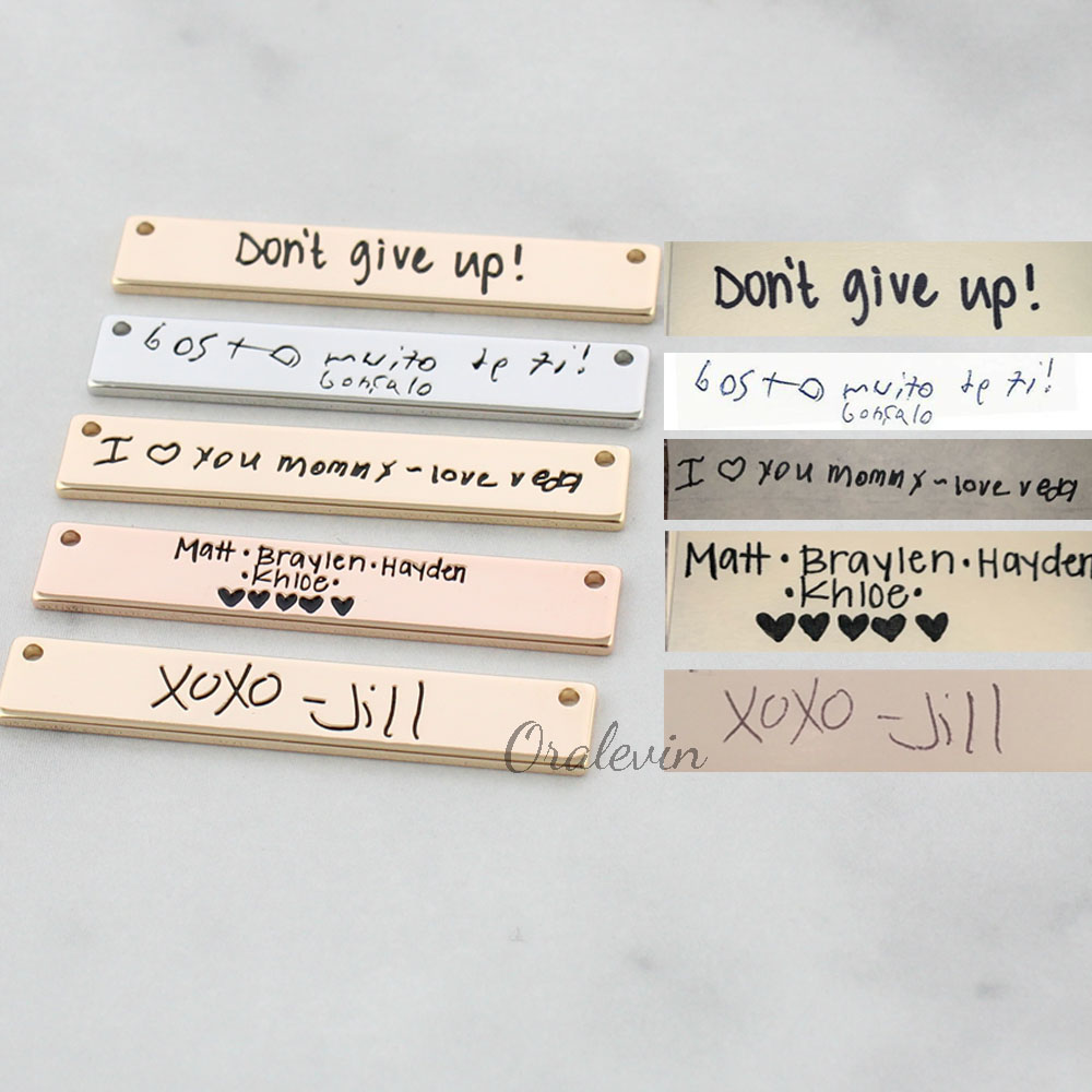Custom Customจริงลายมือชื่อสร้ - Handwriting Necklace Bar บทวิจารณ์และราคา