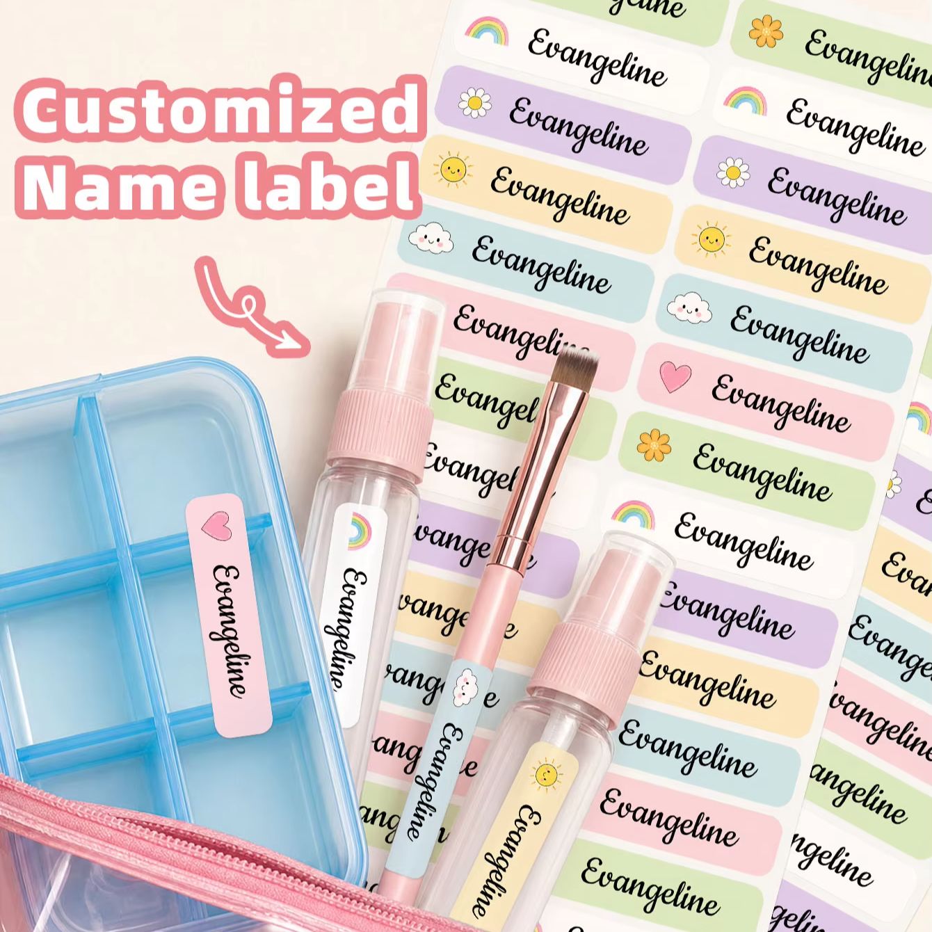 สติกเกอร์ชื่อแบบกำหนดเอง 1-300 - Personalized Name Box บทวิจารณ์และราคา