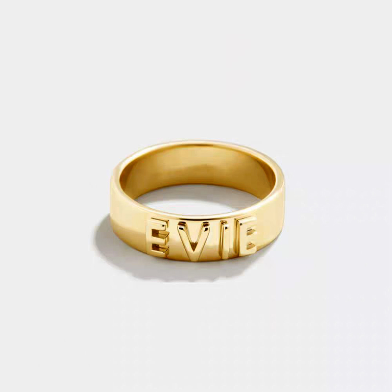 ส่วนบุคคลชื่อแหวนสําหรับผู้ชาย - Initial Ring Custom บทวิจารณ์และราคา