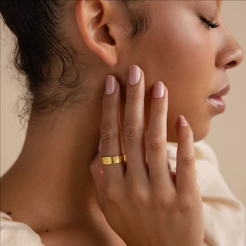 ส่วนบุคคลชื่อแหวนสําหรับผู้ชาย - Initial Ring Custom บทวิจารณ์และราคา