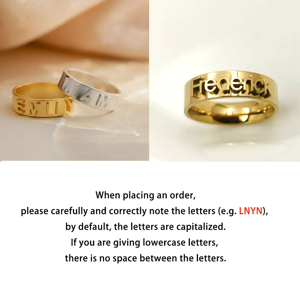 ส่วนบุคคลชื่อแหวนสําหรับผู้ชาย - Initial Ring Custom บทวิจารณ์และราคา