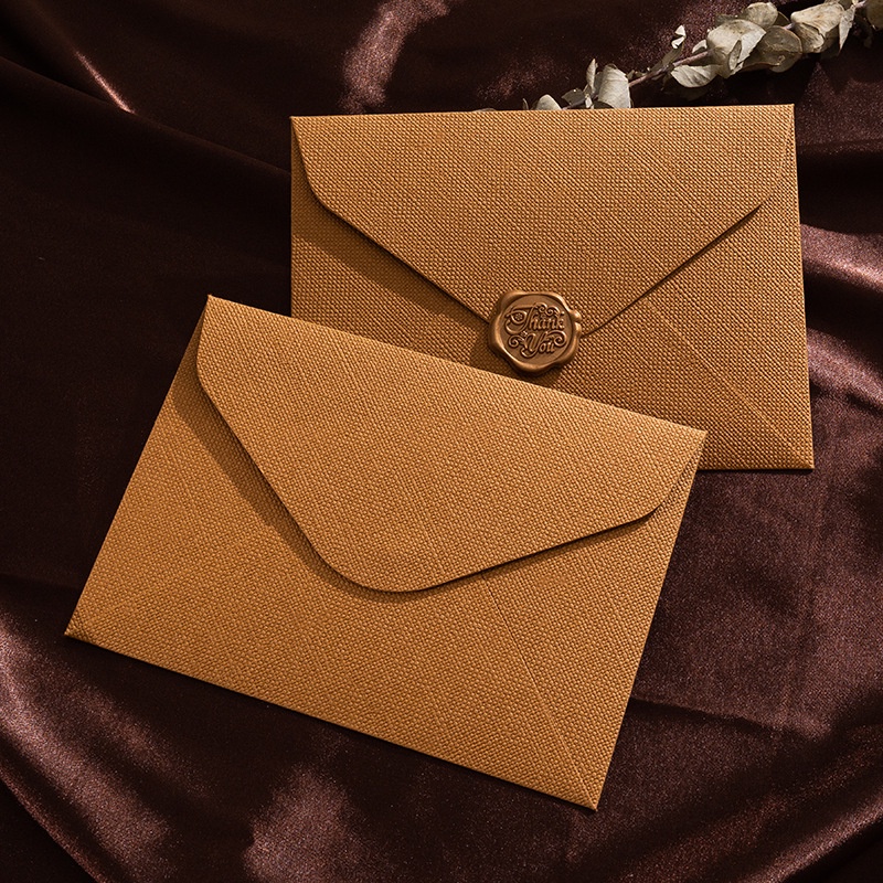 5ชิ้นผ้าลินินย้อนยุคซองจดหมายล - Wax Seal Letter Kit บทวิจารณ์และราคา