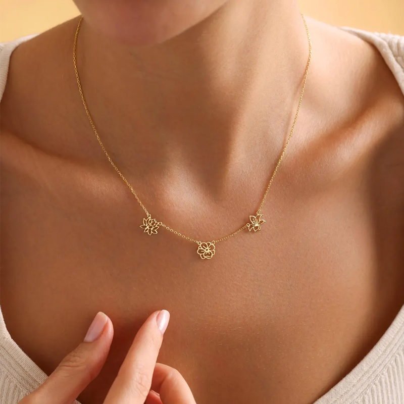 ที่กําหนดเอง Birth ดอกไม้สร้อย - Birth Flower Necklace บทวิจารณ์และราคา