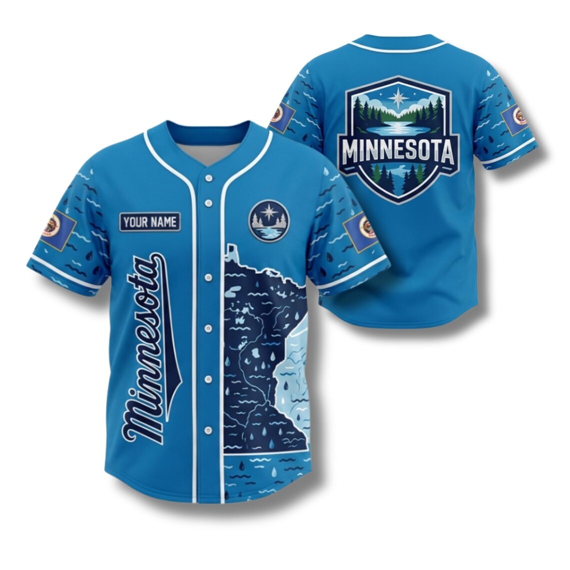 เสื้อเบสบอลมินนิโซตาแบบกำหนดเอ - Custom Star Map บทวิจารณ์และราคา