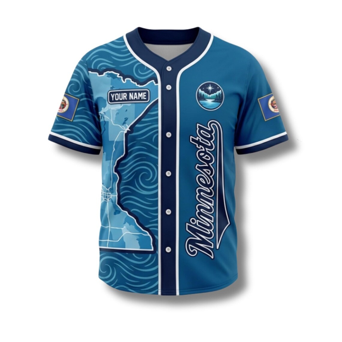 เสื้อเบสบอลมินนิโซตาแบบกำหนดเอ - Custom Star Map บทวิจารณ์และราคา